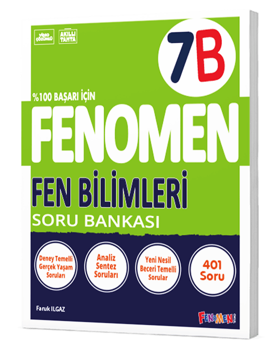 7 Fen Bilimleri B Soru Bankası – Fenomen Okul Yayınları