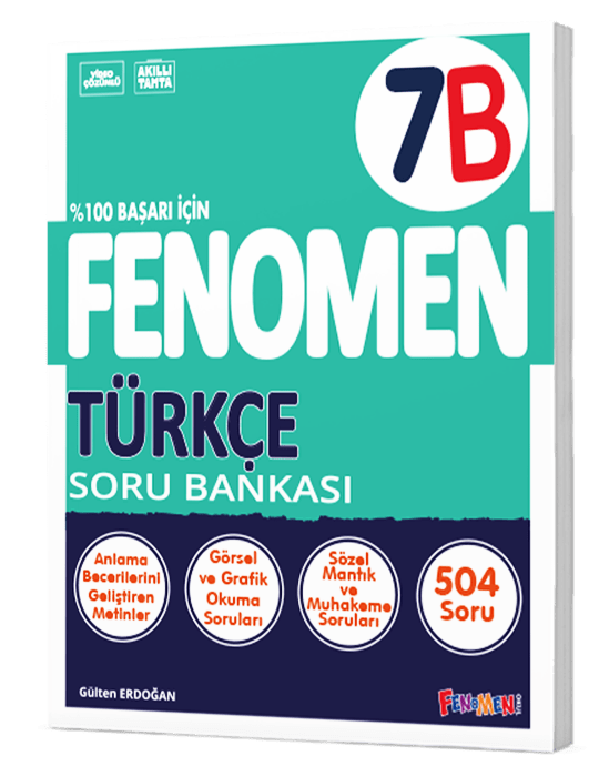 7 Türkçe B Soru Bankası – Fenomen Okul Yayınları