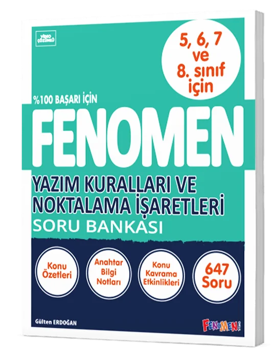Fenomen Okul Yayınları Yazım Kuralları Ve Noktalama İşaretleri Soru Bankası