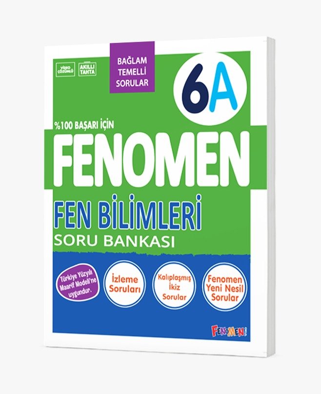 ***YENİ ÜRÜN***FENOMEN 6 FEN BİLİMLERİ (A) SORU BANKASI