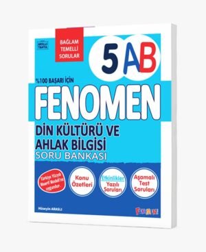***YENİ ÜRÜN***FENOMEN 5 DİN KÜLTÜRÜ VE AHLAK BİLGİSİ (A-B) KONU ÖZETLİ SORU BANKASI
