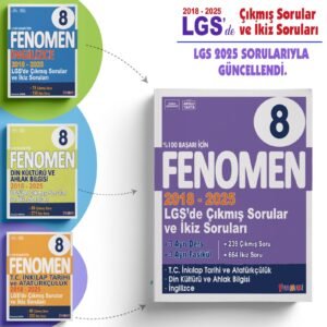 Fenomen 8 LGS (İnkılap-Din-İngilizce) Çıkmış Sorular Ve İkiz Sorular Seti (2018-2025)