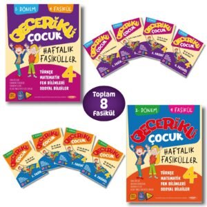 BECERİKLİ ÇOCUK 4 HAFTALIK FASİKÜLLER 1. VE 2.DÖNEM (TOPLAM 8 FASİKÜL)