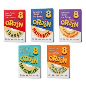 ***KAMPANYA***Orjin 8. Sınıf Konu Özetli Soru Bankası  (5 Kitap)